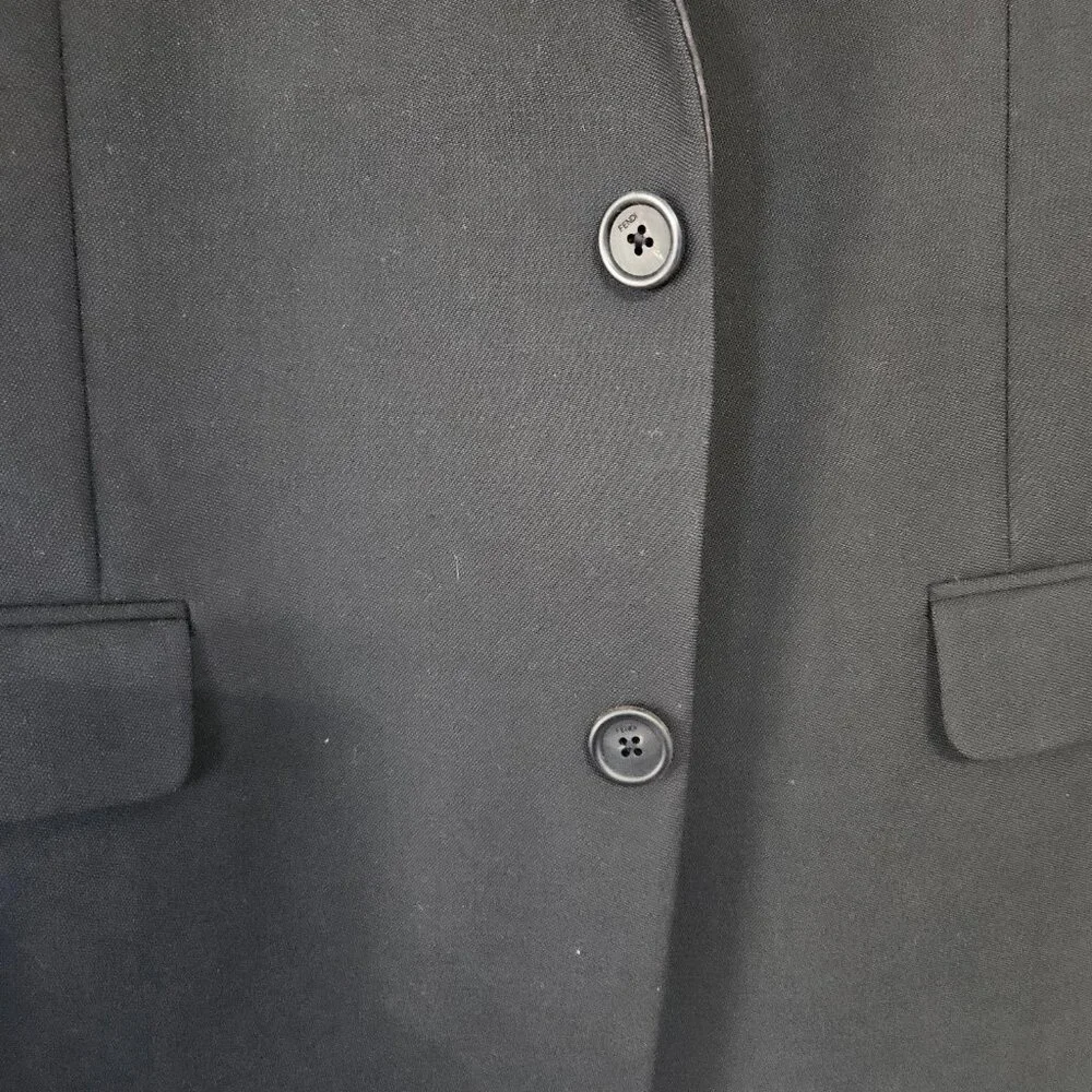 Fendi Men’s Suit Coat – Luxury Wool Blazer – Size L (IT 56) – Black – Authentic
